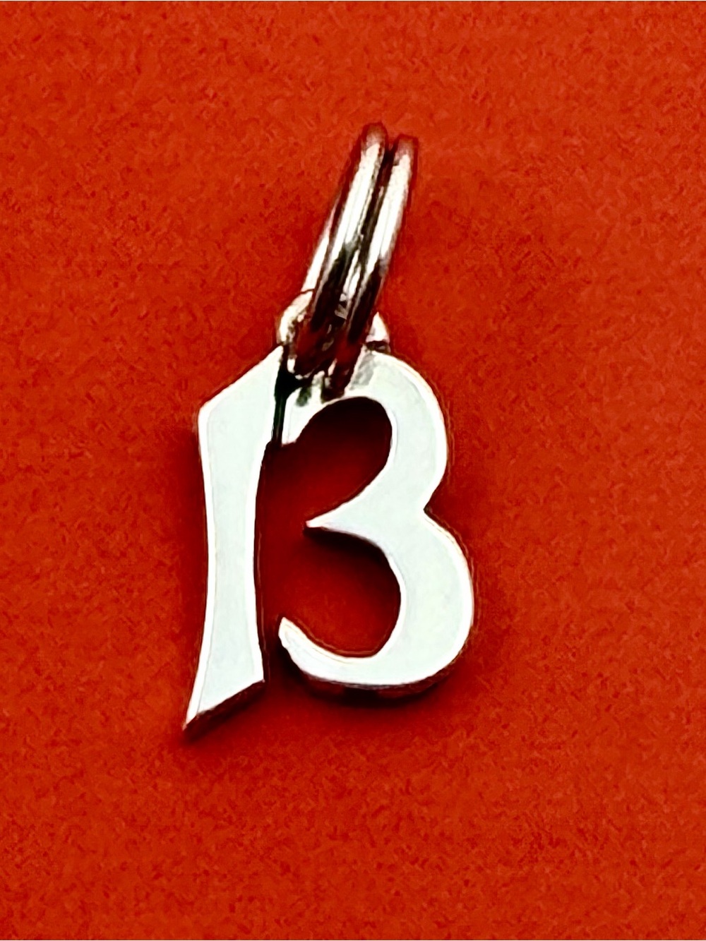 James Avery Silver 'B' Initial Charm on Double Loop